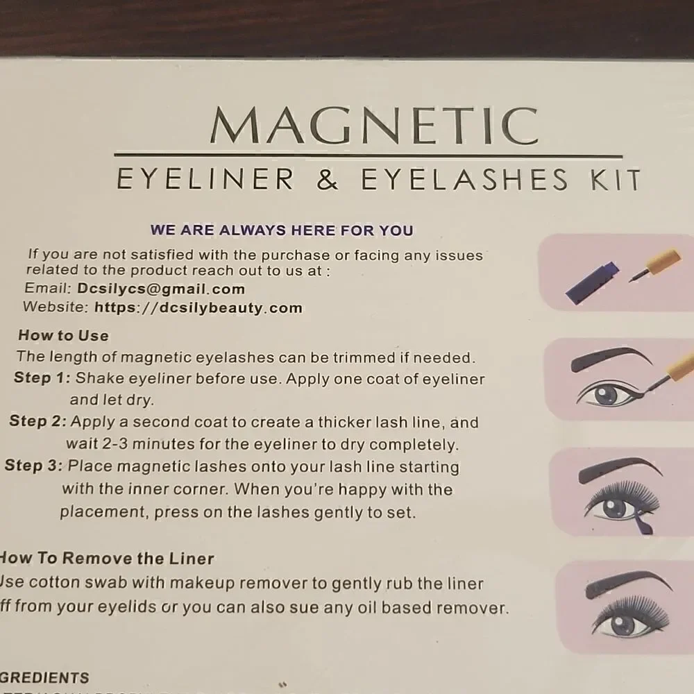 Magnetic eyeliner and lashes kit